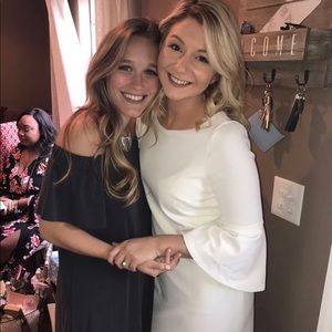 Calvin Klein white flowy sleeved dress worn once